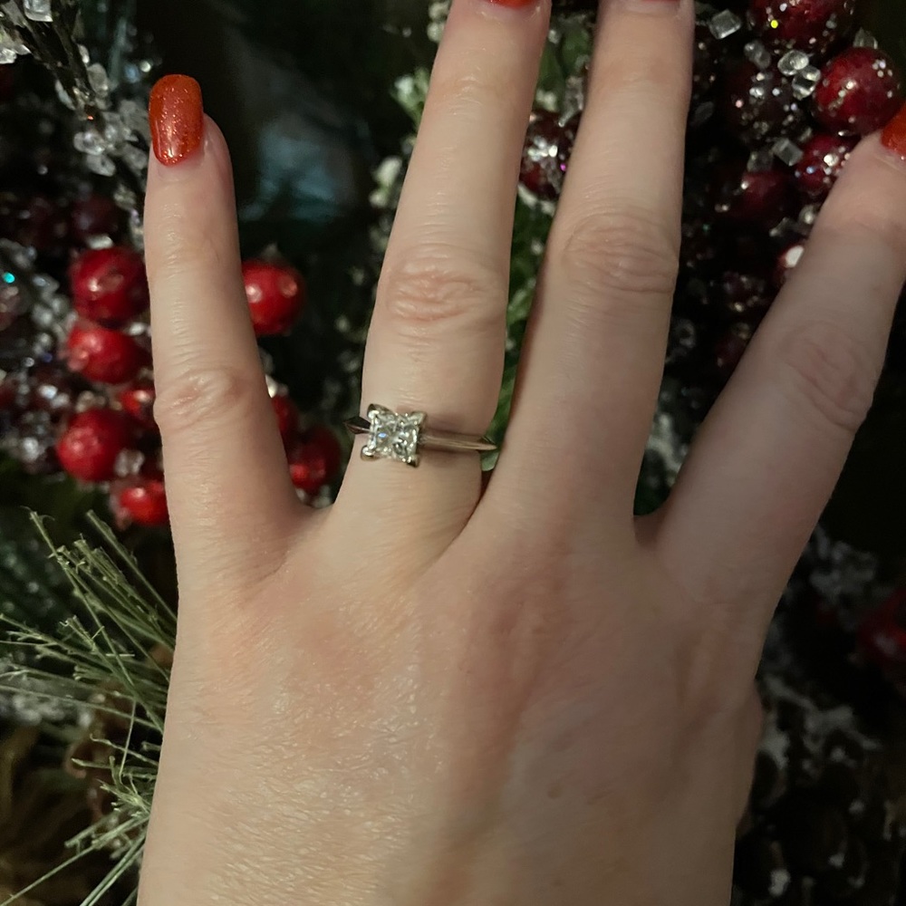 Princess Cut Solitaire Diamond Ring *Clarity Enha… - image 3